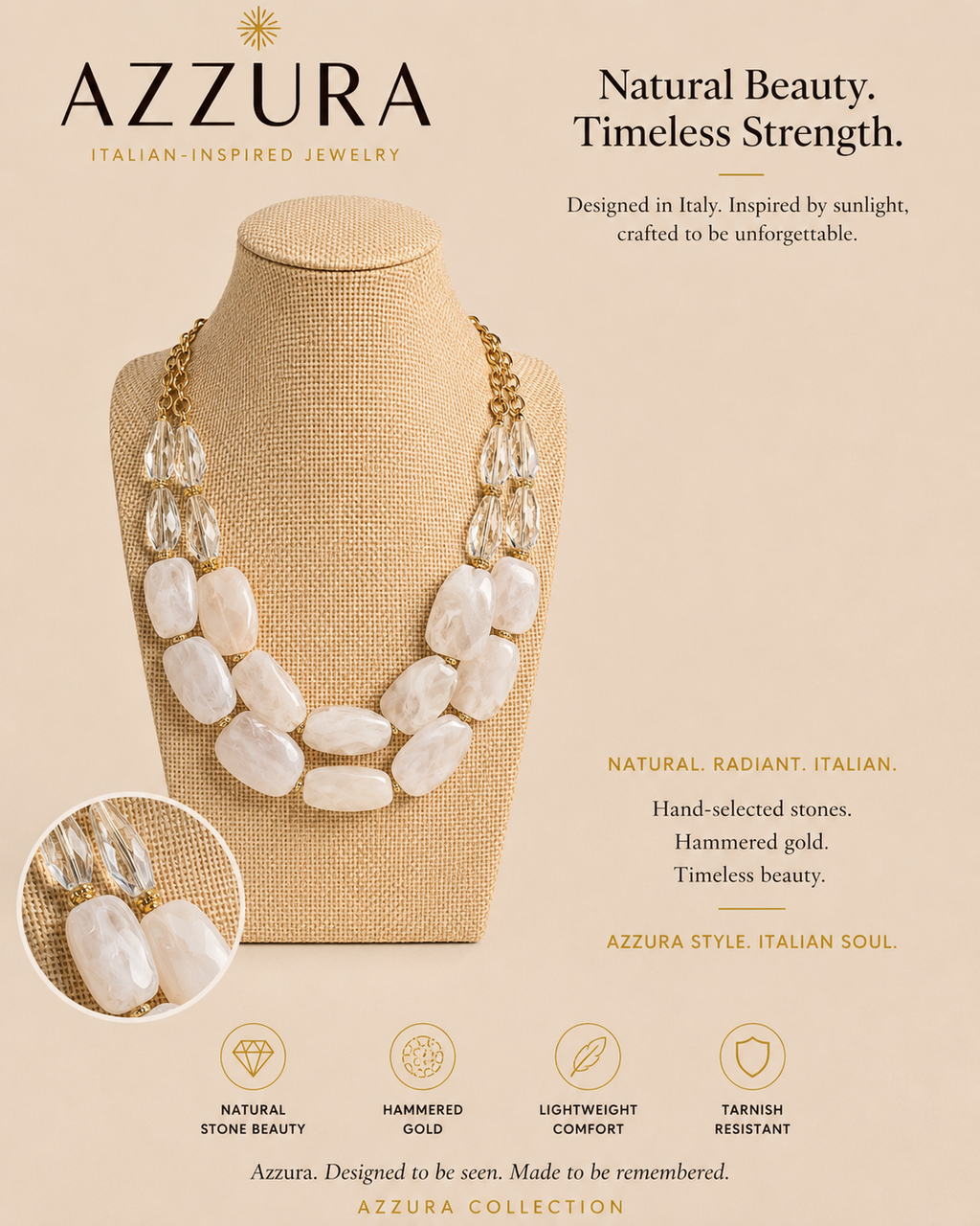 White Charm Necklace