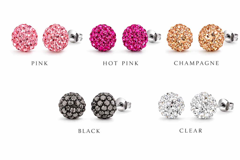 The Little Girls Sparkle Ball Stud Earrings
