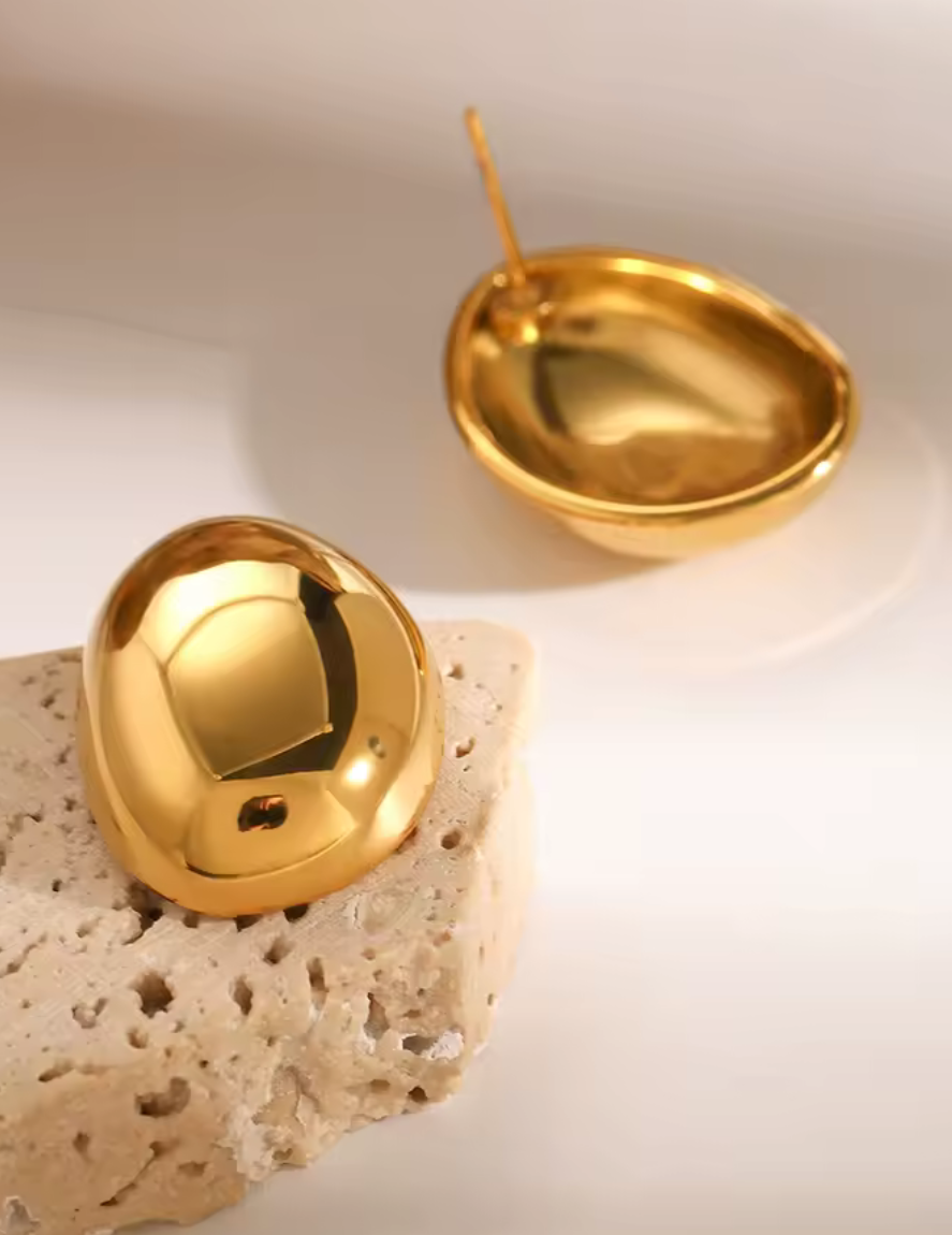 Golden Luxe Dome Earrings