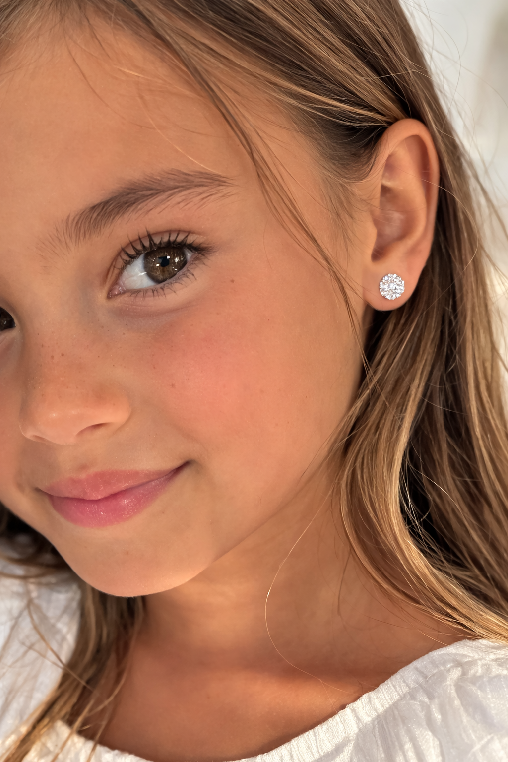 The Little Girls Sparkle Ball Stud Earrings