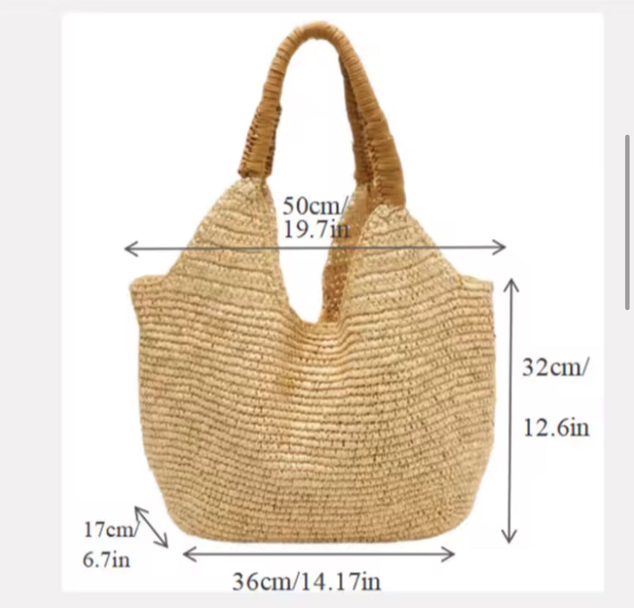 Raffia Shoulder Tote