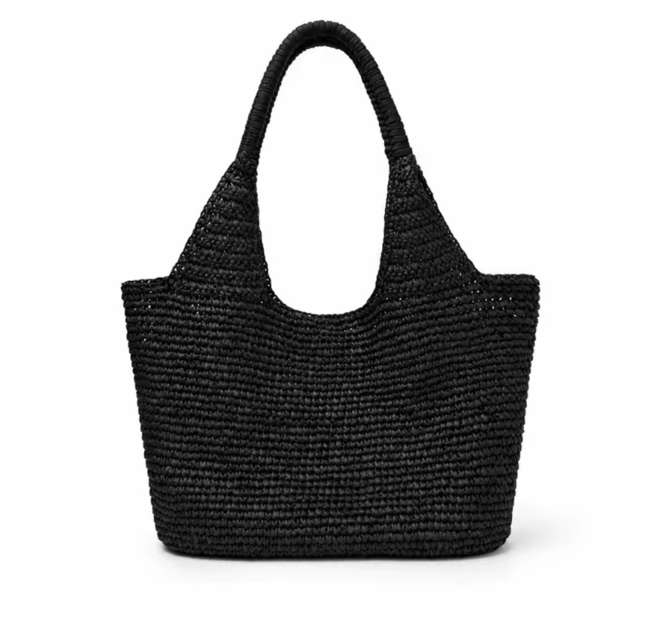 Raffia Shoulder Tote