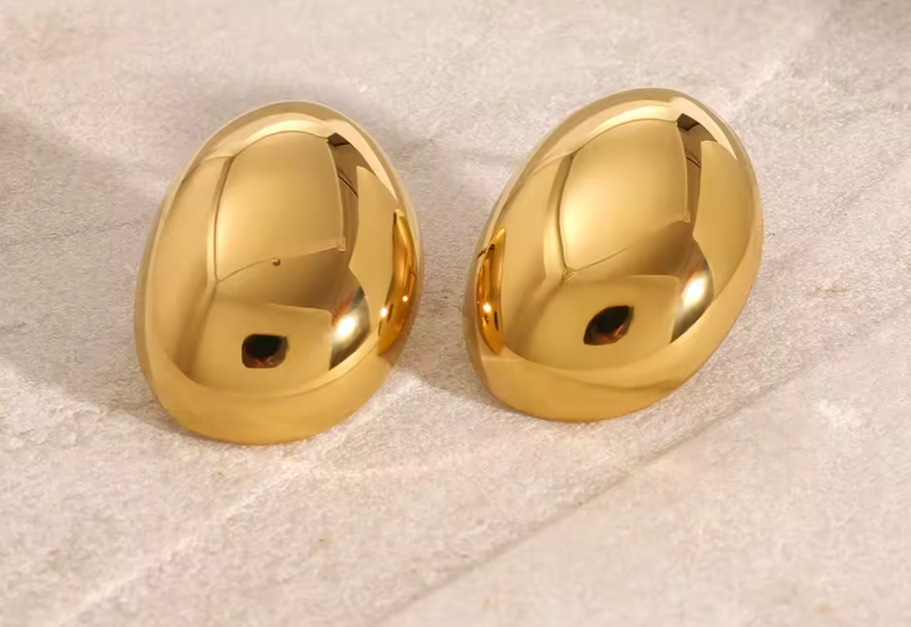 Golden Luxe Dome Earrings