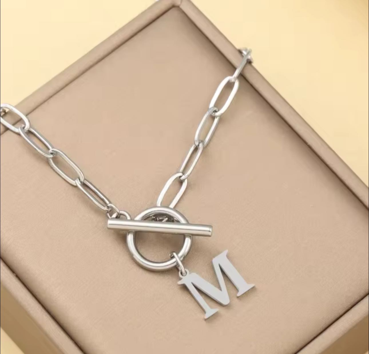 Initial Paperclip Necklace