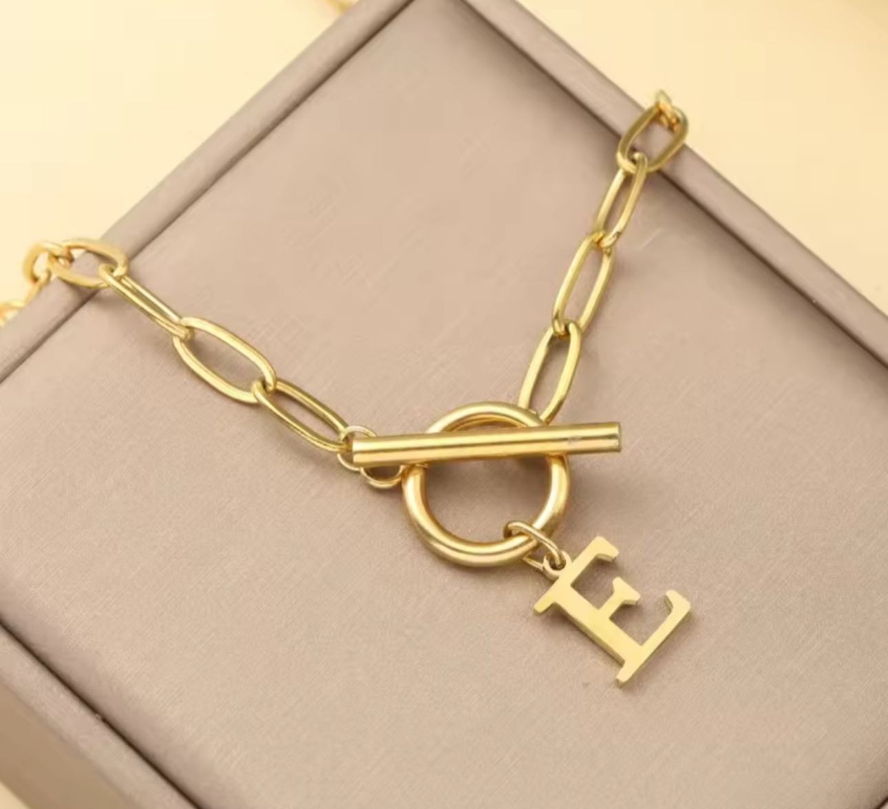 Initial Paperclip Necklace