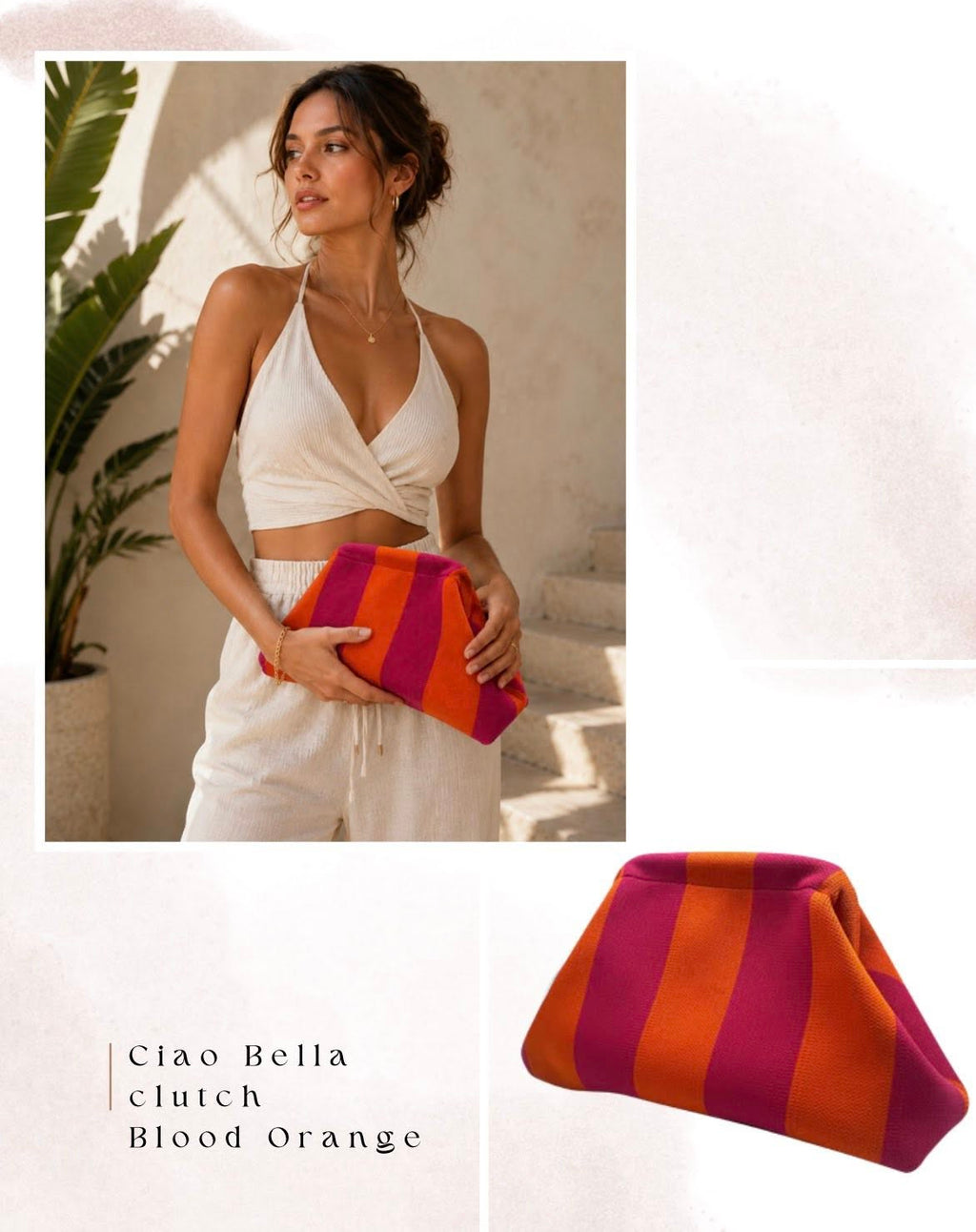 Portofino Canvas Clutch Bags