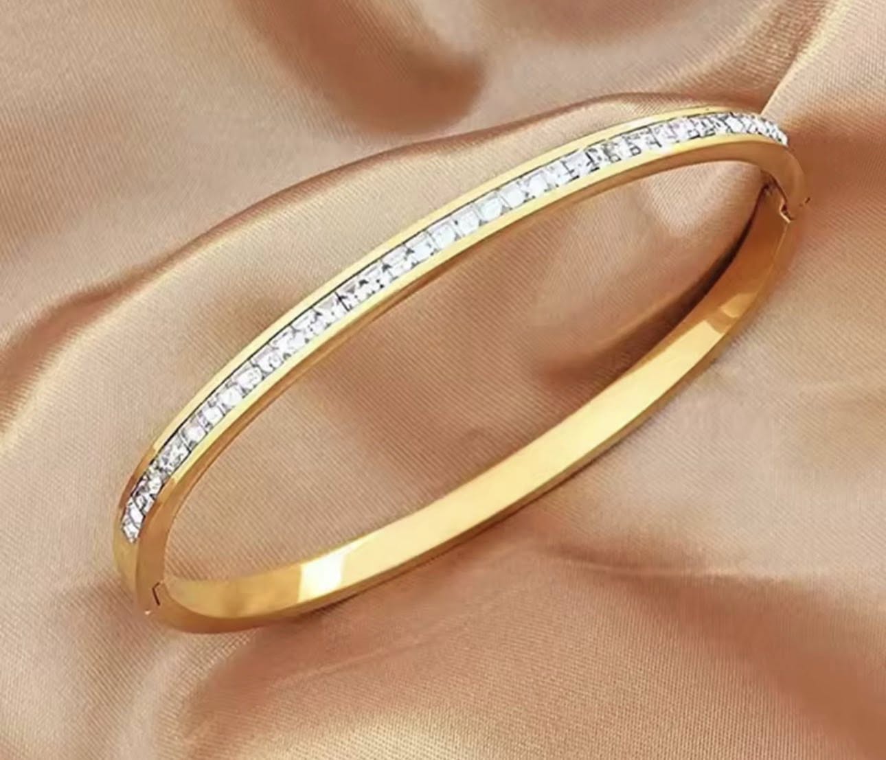 The Quiet Luxe Crystal Bangle Bracelet
