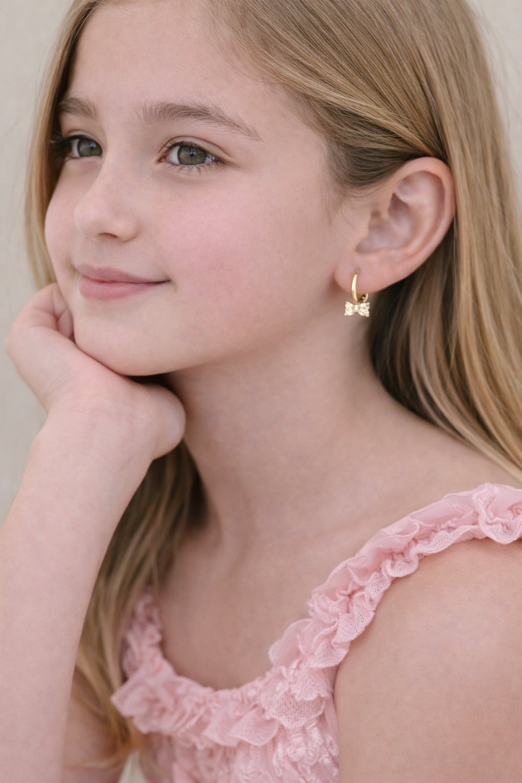 Little Girls Twinkle Bow Earrings