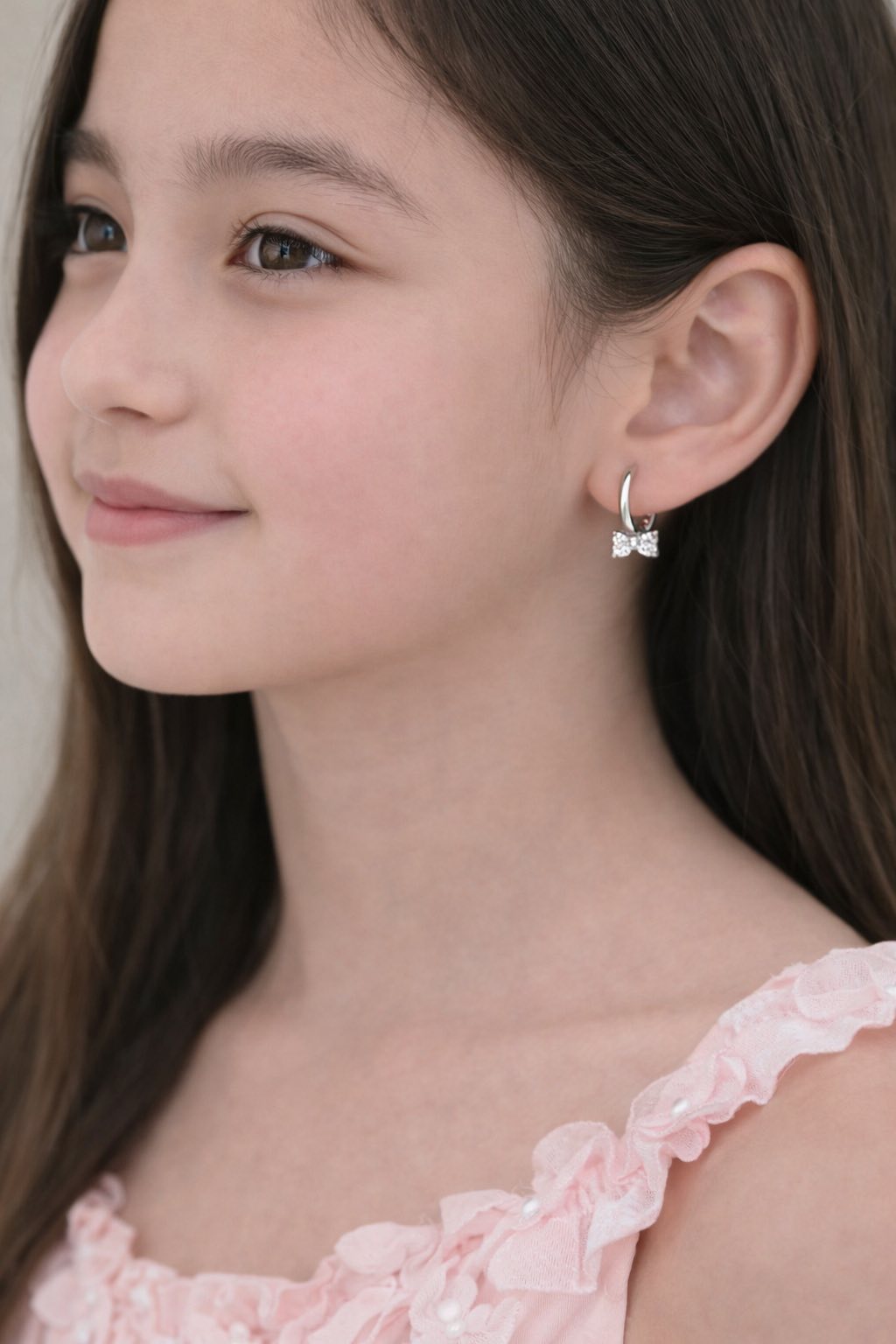 Little Girls Twinkle Bow Earrings