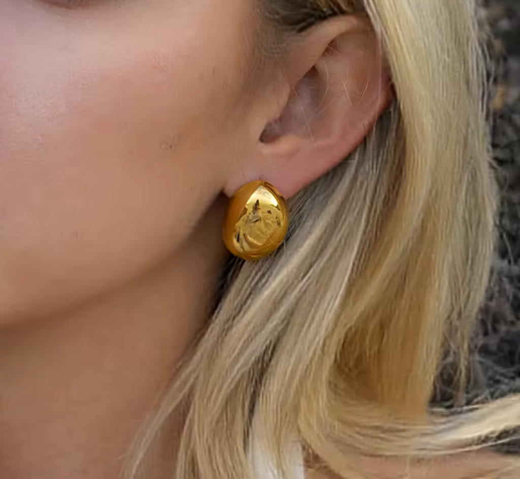 Golden Luxe Dome Earrings