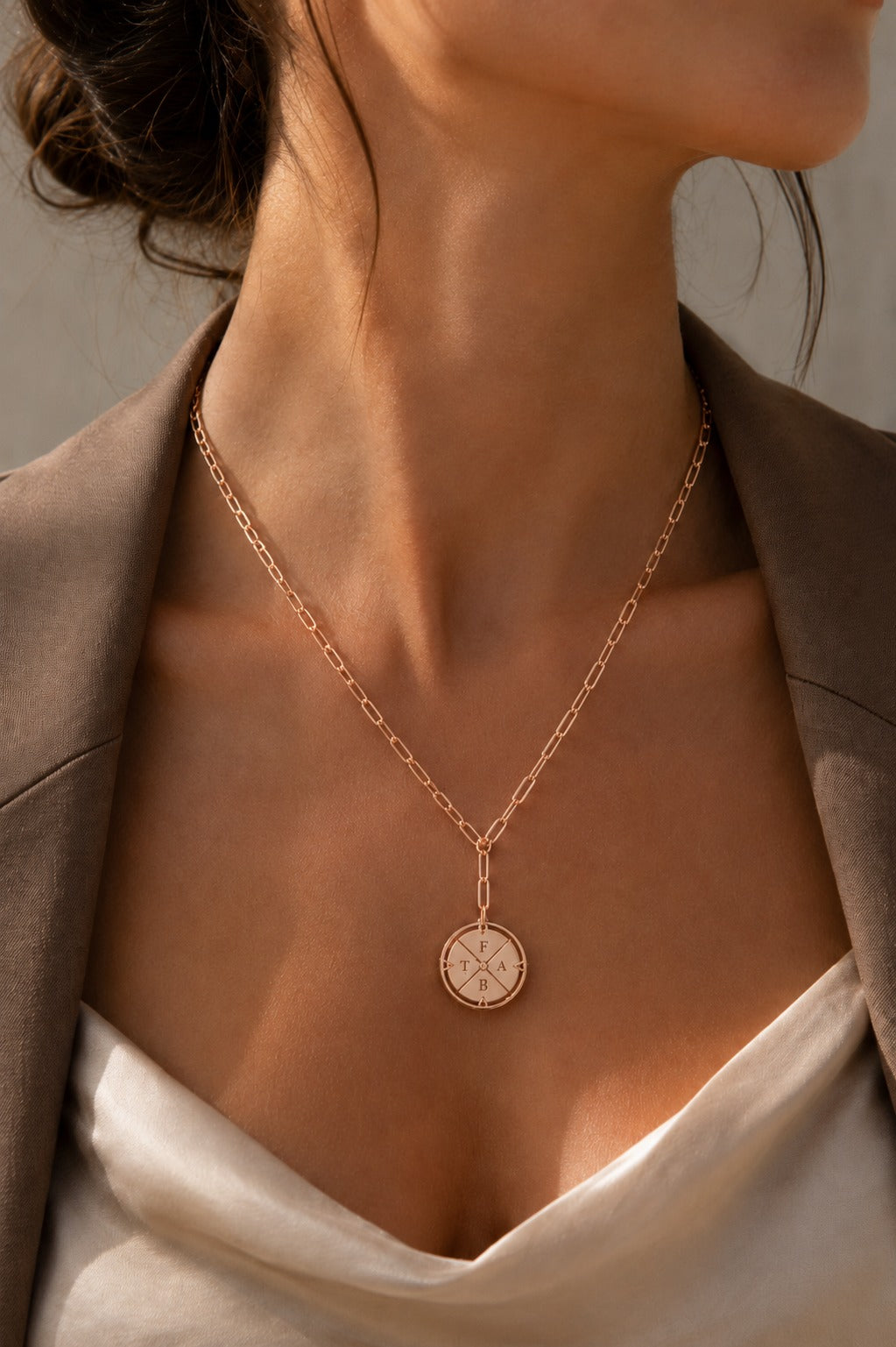 North Star Compass Customizable Necklace