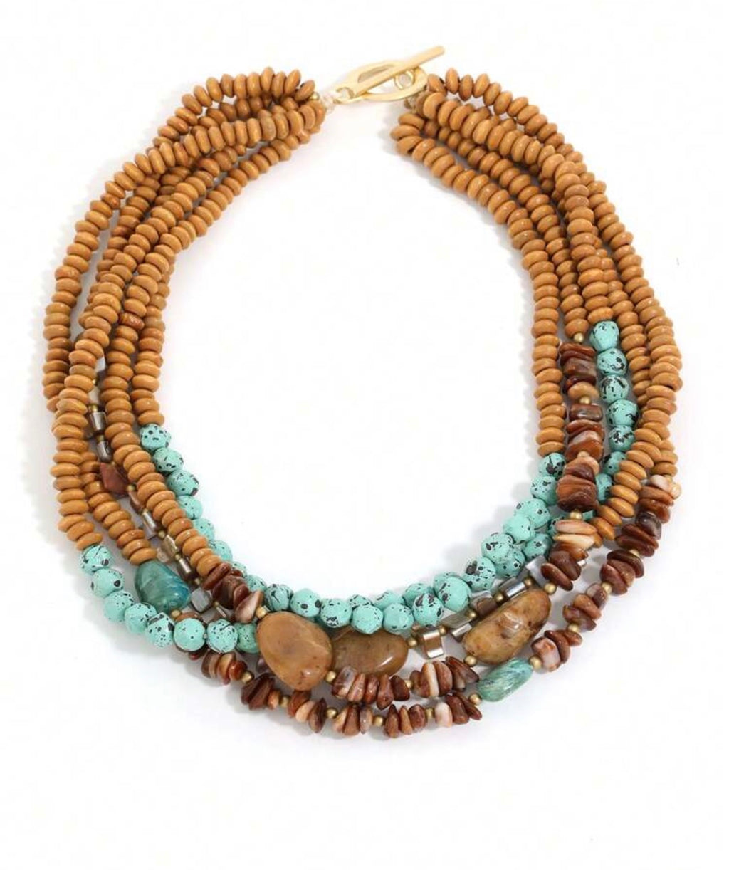 Turquoise Tide Boho Necklace
