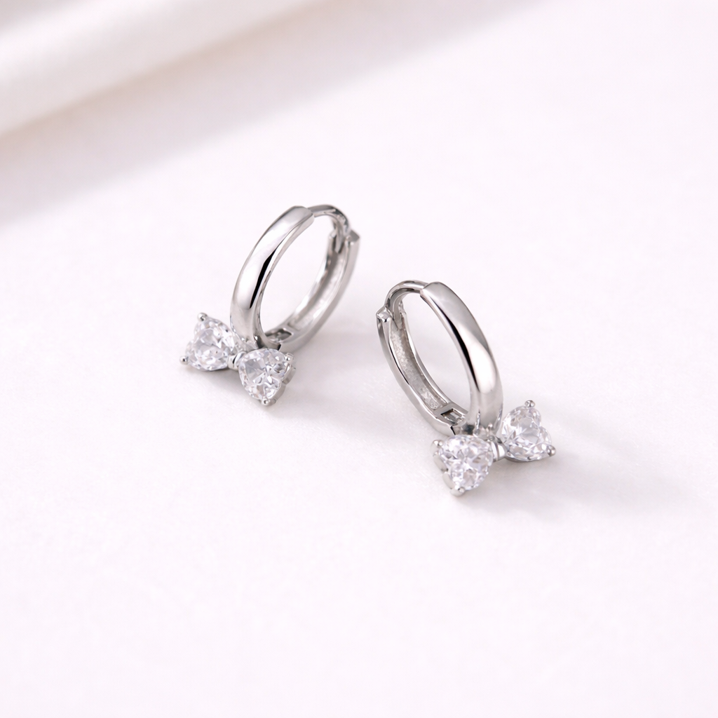 Little Girls Twinkle Bow Earrings