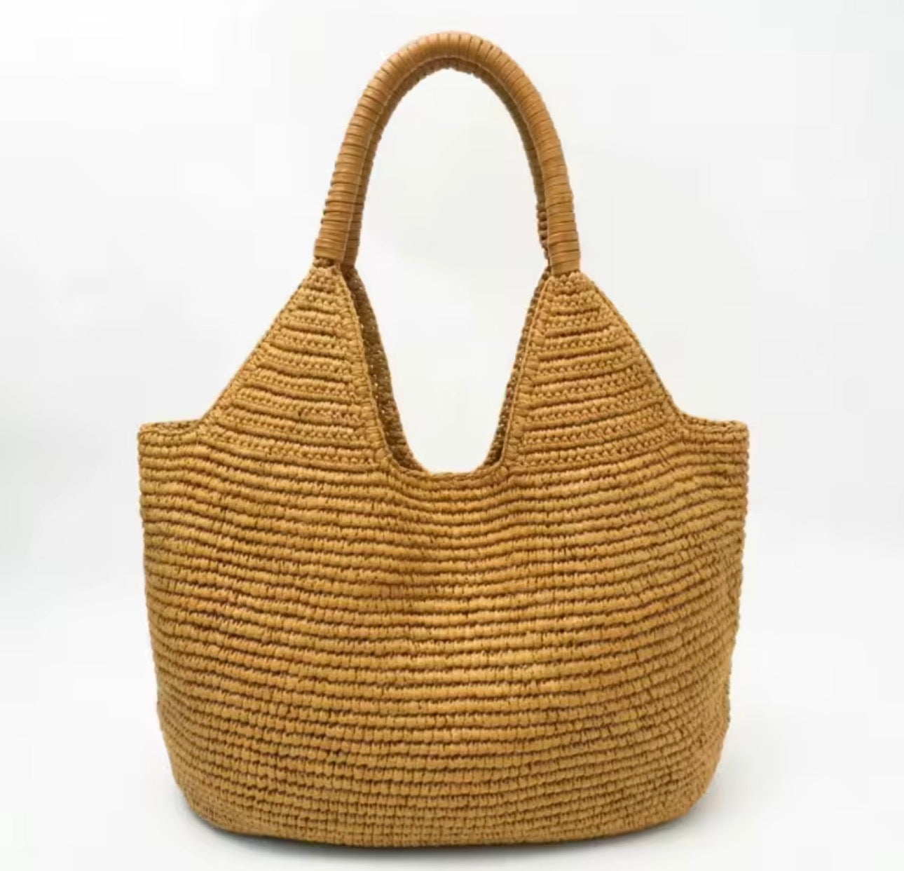 Raffia Shoulder Tote
