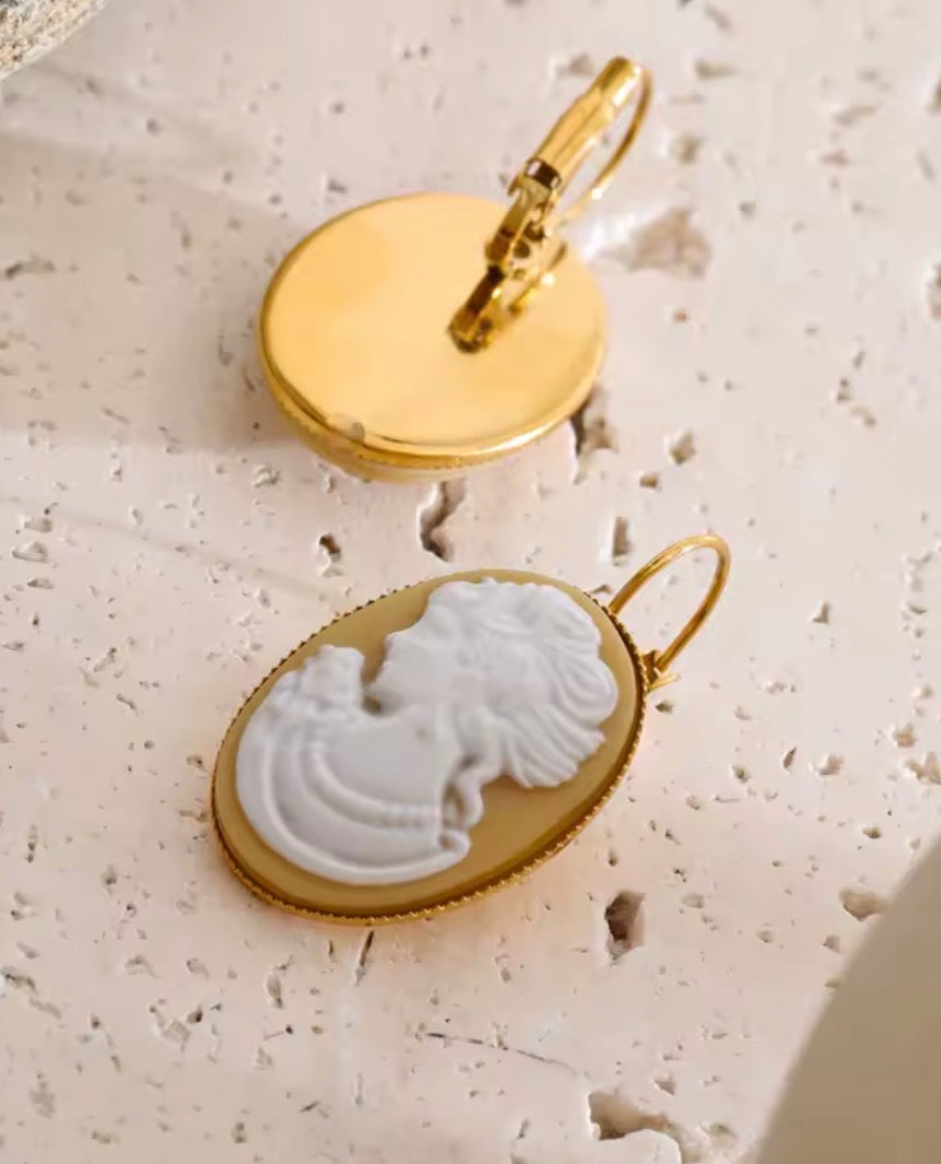 Cameo Drop Earrings