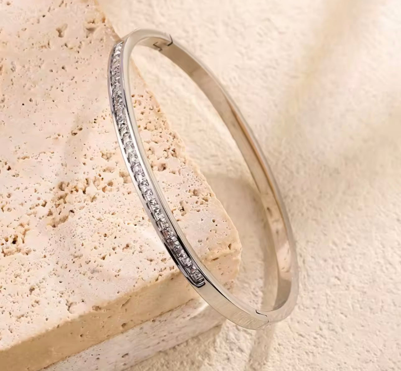 The Quiet Luxe Crystal Bangle Bracelet