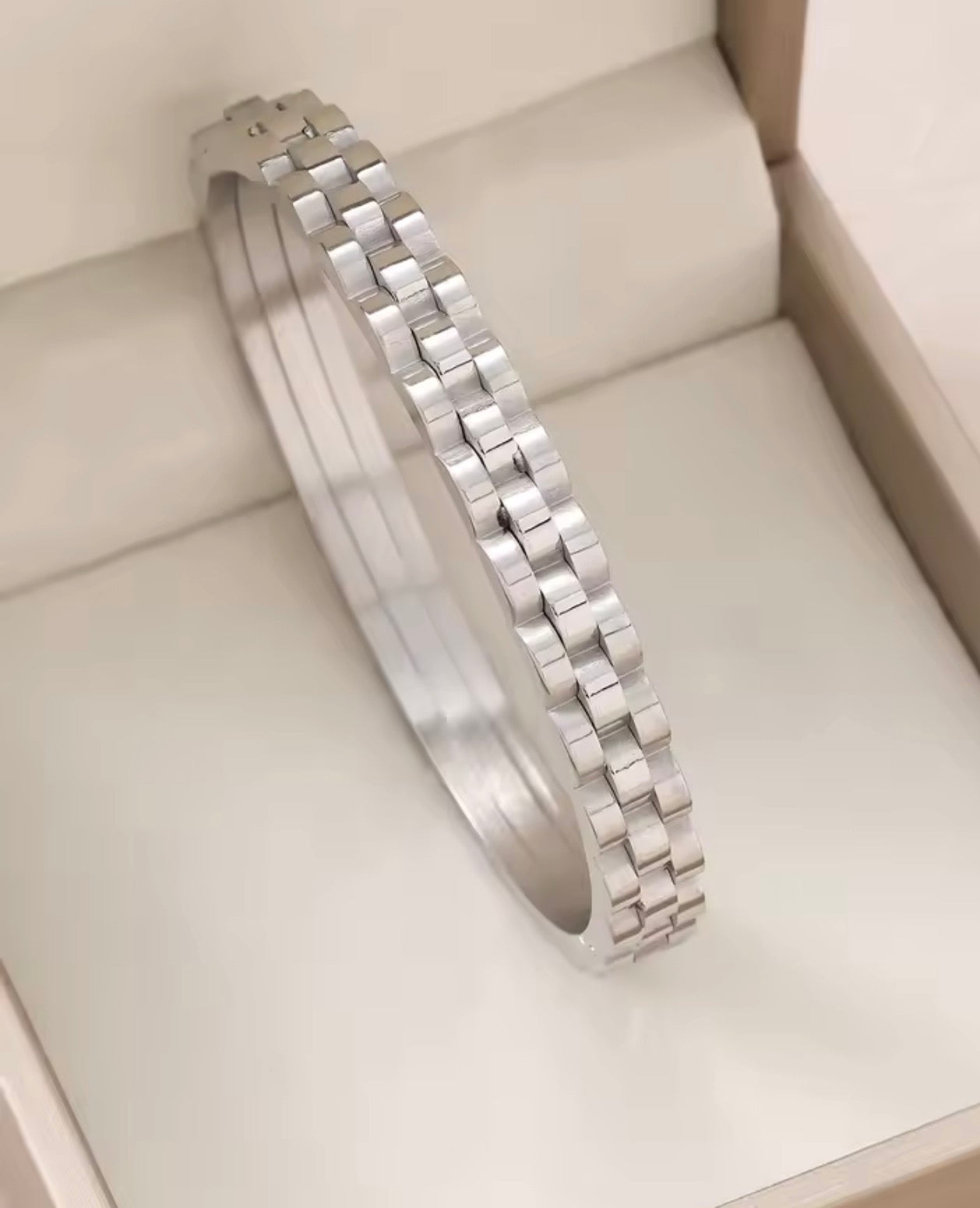 Watch Me Silver Bangle