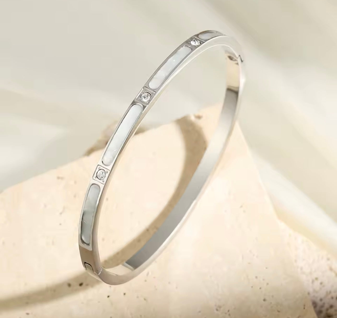 Mother of Pearl Radiance Bangle Bracelet