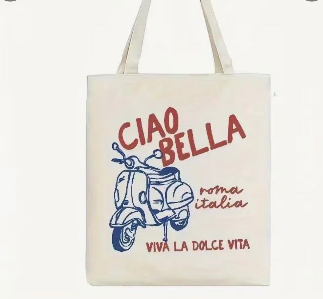 Ciao Bella Canvas Tote Bag