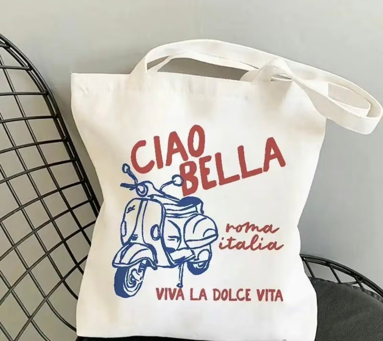 Ciao Bella Canvas Tote Bag