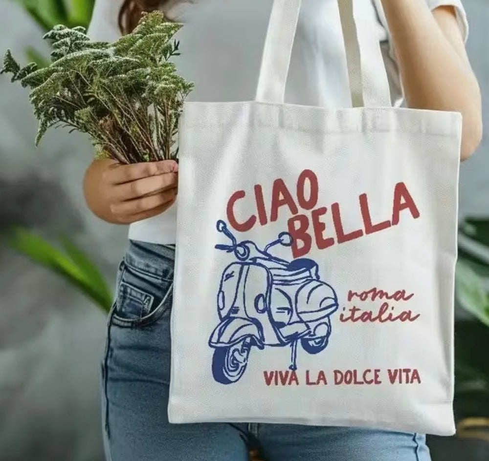 Ciao Bella Canvas Tote Bag