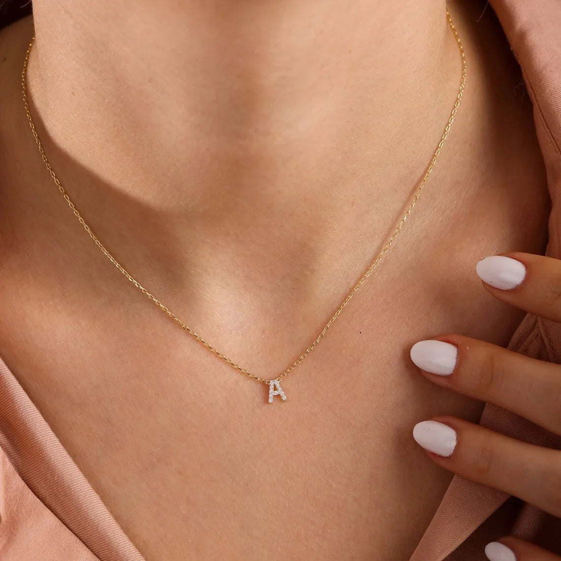 Bella Initial Necklace in Gold
