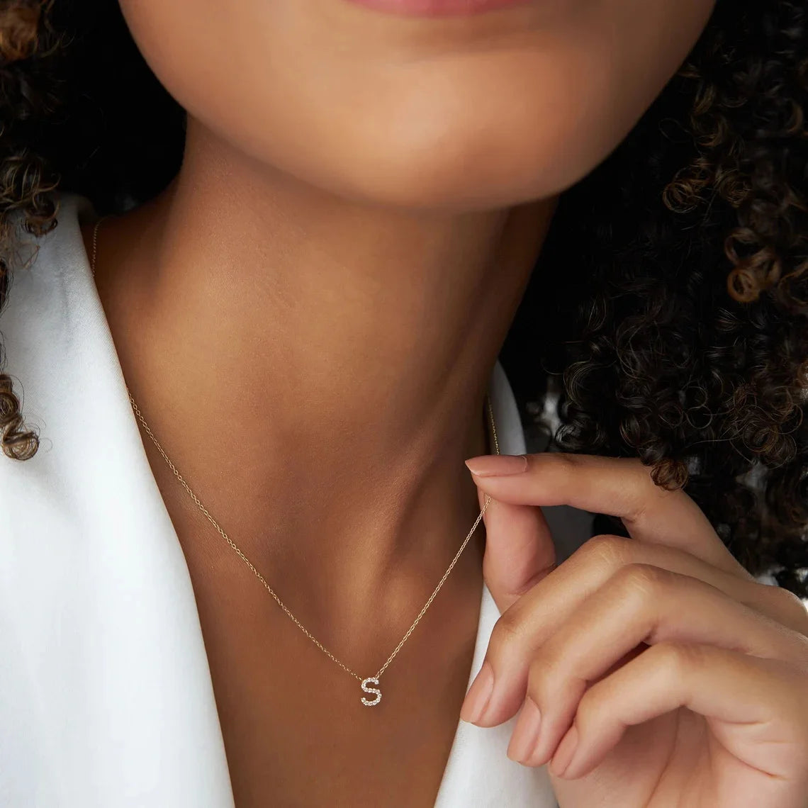 Bella Initial Necklace in Gold
