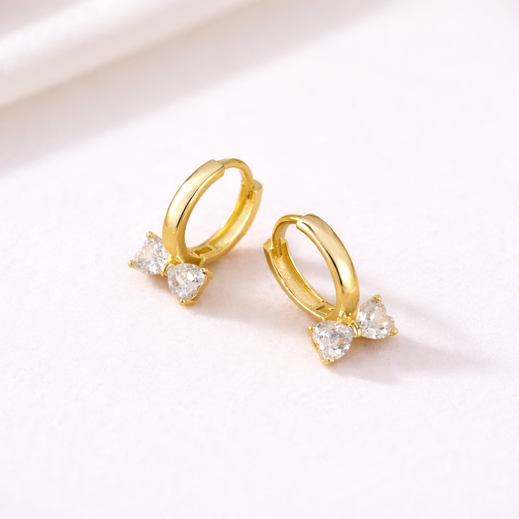 Little Girls Twinkle Bow Earrings