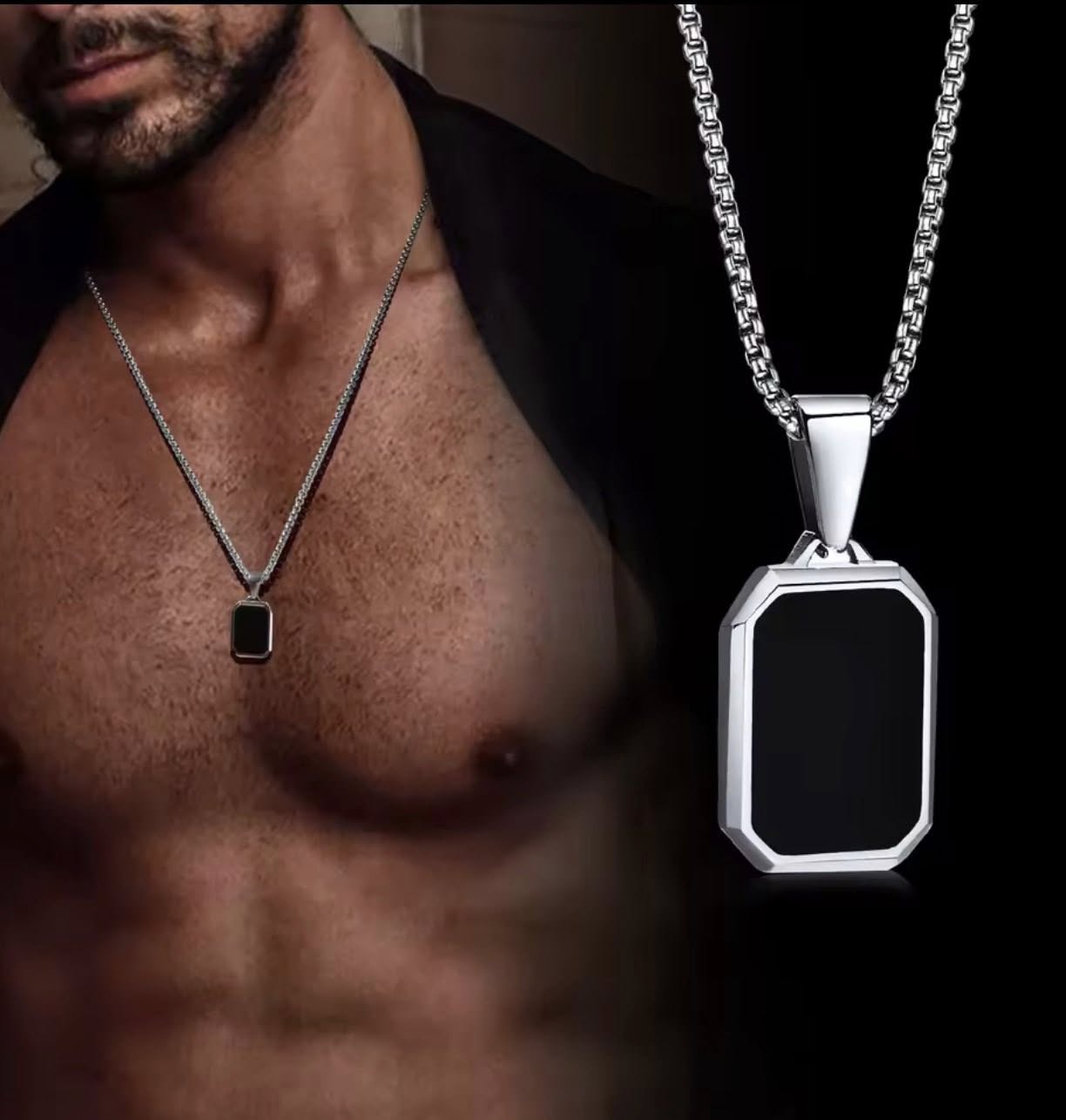 The Obsidian Crest Necklace