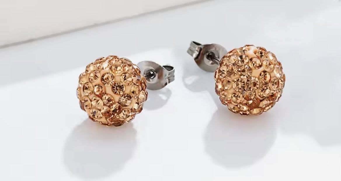 Sparkle Ball Stud Earrings