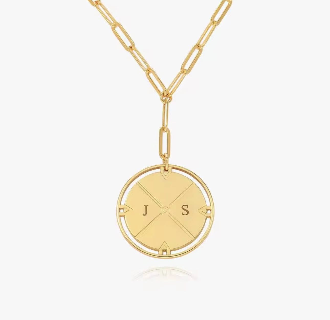 North Star Compass Customizable Necklace