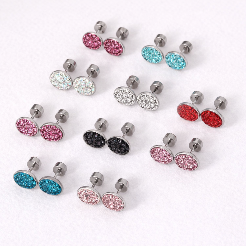 The Everyday Flat Sparkle Earrings