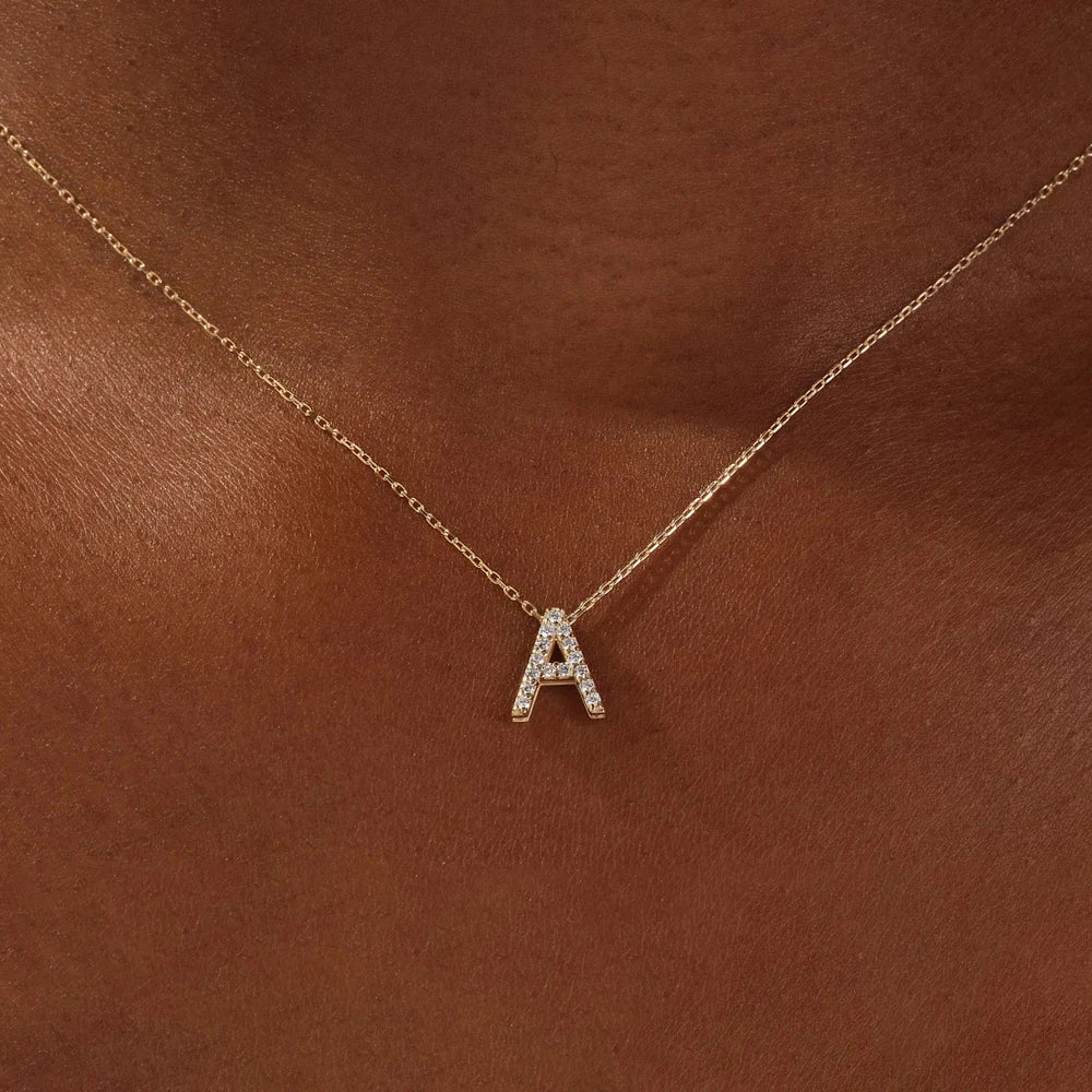 Bella Initial Necklace in Gold