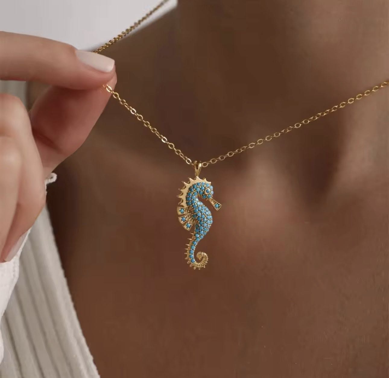 Seahorse Golden Necklace